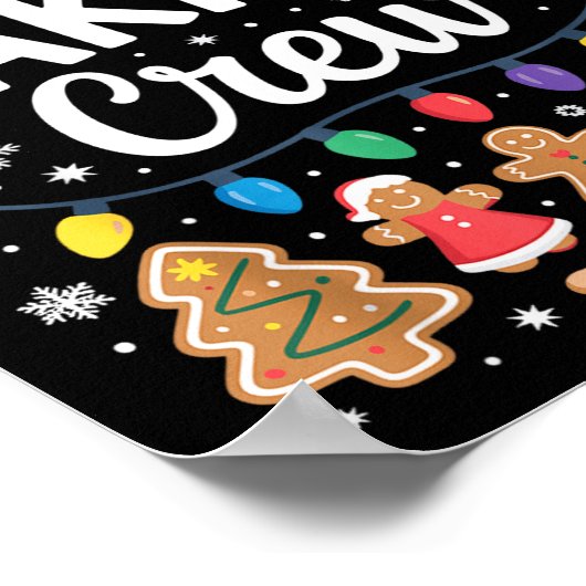 Cookie Baking Crew Holiday Squad Gingerbread Chris Poster (Ecke)