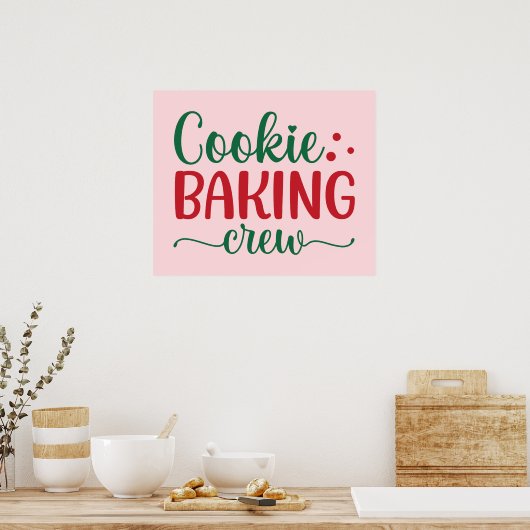 Cookie Baking Crew Poster (Küche)