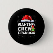 Cookie Baking Crew Shirt Grandma Matching Christma Button (Vorderseite)