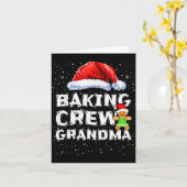 Cookie Baking Crew Shirt Grandma Matching Christma Karte (Gelbe Blume)