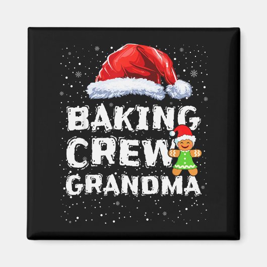 Cookie Baking Crew Shirt Grandma Matching Christma Magnet (Vorne)
