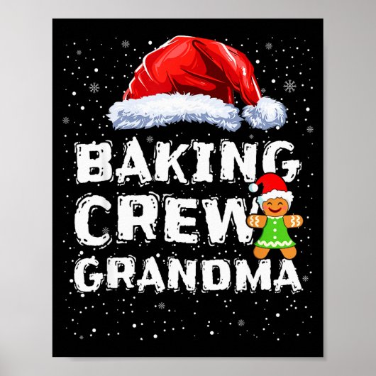 Cookie Baking Crew Shirt Grandma Matching Christma Poster (Vorne)