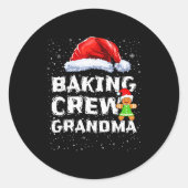 Cookie Baking Crew Shirt Grandma Matching Christma Runder Aufkleber (Vorderseite)