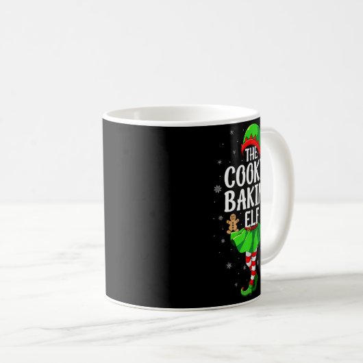 Cookie Baking Elf Christmas Girl Women Elf Squad X Kaffeetasse (VorderseiteRechts)
