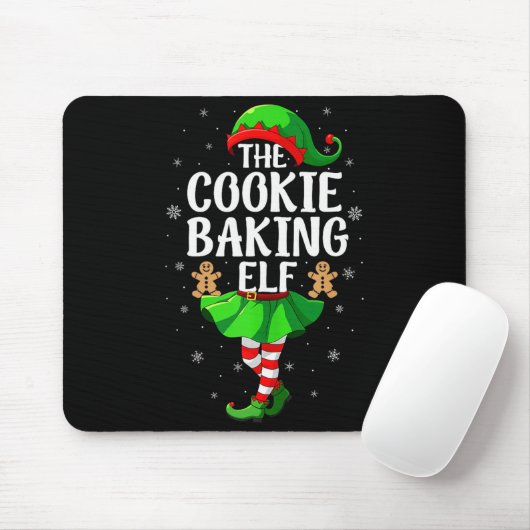 Cookie Baking Elf Christmas Girl Women Elf Squad X Mousepad (Mit Mouse)
