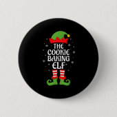 Cookie Baking Elf Xmas Familie Matching Elf Squad Button (Vorderseite)