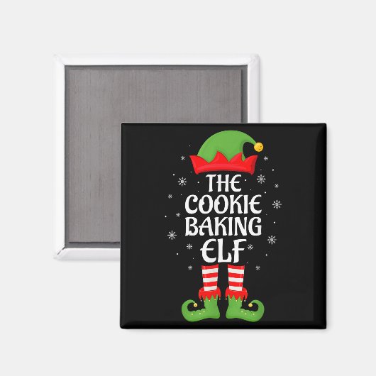 Cookie Baking Elf Xmas Familie Matching Elf Squad  Magnet (Vorderseite/Rückseite)