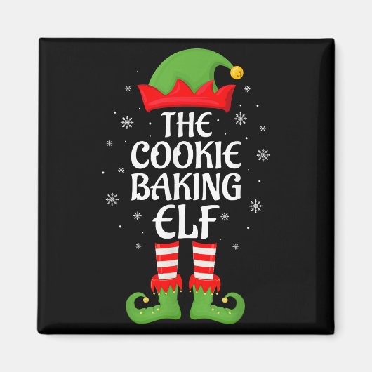 Cookie Baking Elf Xmas Familie Matching Elf Squad  Magnet (Vorne)