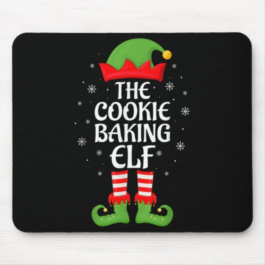 Cookie Baking Elf Xmas Familie Matching Elf Squad  Mousepad (Vorne)