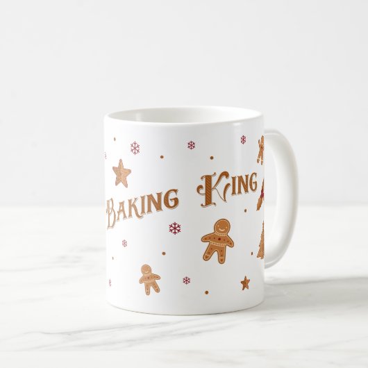 Cookie Baking King Holiday Design Kaffeetasse (VorderseiteRechts)