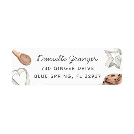 Cookie Baking Rücksendeadresse (Vorne)