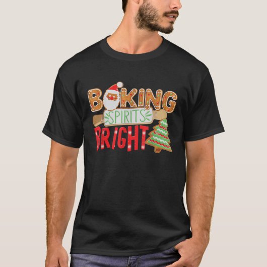 Cookie Baking Spirit Hübscher Urlaub Merry Ch T-Shirt (Vorderseite)