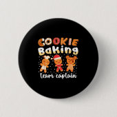 Cookie Baking Team Captain Christmas Gingerbread F Button (Vorderseite)
