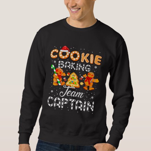 Cookie Baking Team Captain Gingerbread Christmas Sweatshirt (Vorderseite)