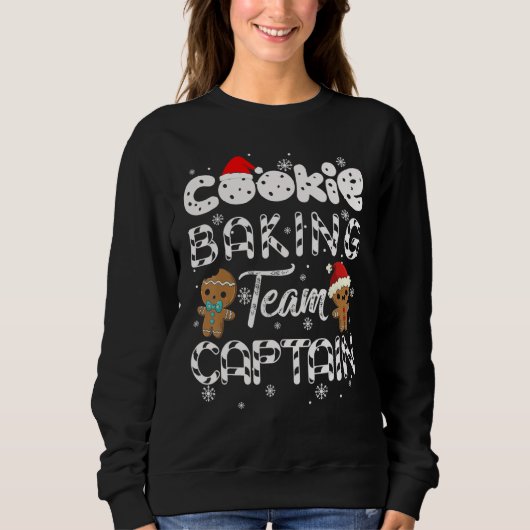 Cookie Baking Team Captain Gingerbread Christmas Sweatshirt (Vorderseite)