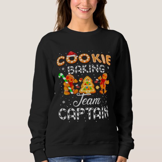 Cookie Baking Team Captain Gingerbread Christmas Sweatshirt (Vorderseite)