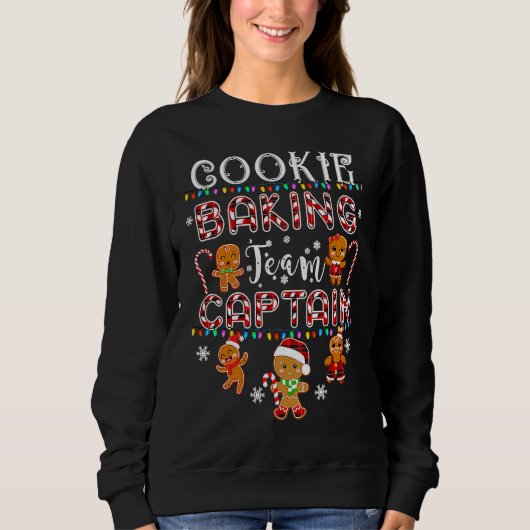Cookie Baking Team Captain Gingerbread Red Plaid C Sweatshirt (Vorderseite)