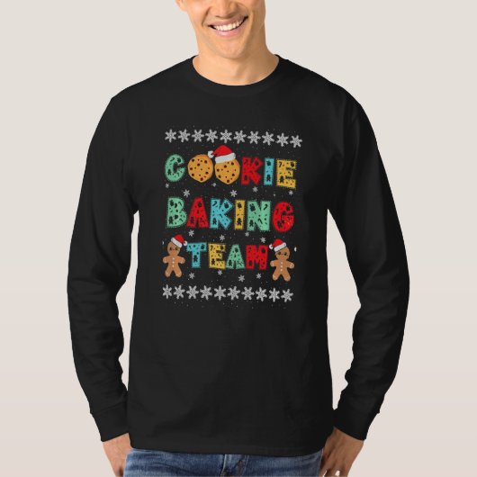 Cookie Baking Team Gingerbread Men With Xmas Hats  T-Shirt (Vorderseite)