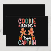 Cookie Baking Team Kapitän Familie Weihnachten Einladung (Vorne/Hinten)