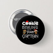 Cookie Baking Team Kapitän Gingerbrett Weihnachten Button (Vorne & Hinten)