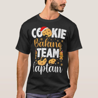 Cookie Baking Team Kapitän Gingerbrett Weihnachten T-Shirt