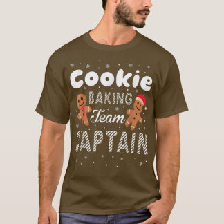 Cookie Baking Team Kapitän Gingerbrett Weihnachten T-Shirt