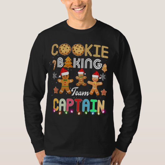 Cookie Baking Team Kapitän Weihnachtsbäcker Ingwer T-Shirt (Vorderseite)