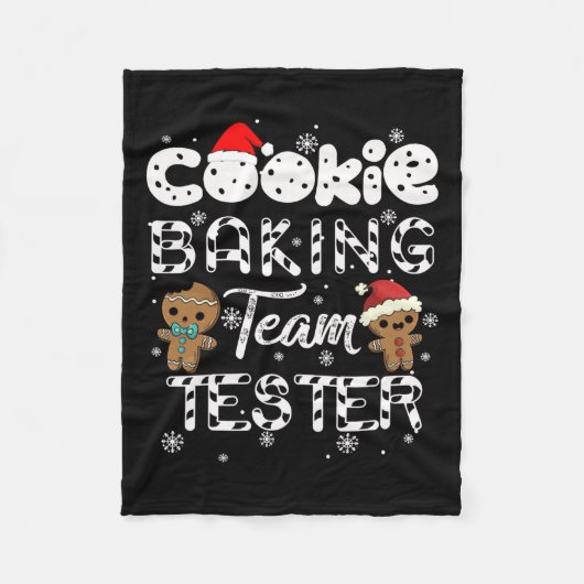 Cookie Baking Team Test Gingerbread Christmas Fleecedecke (Vorderseite)