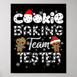 Cookie Baking Team Test Gingerbread Christmas Poster