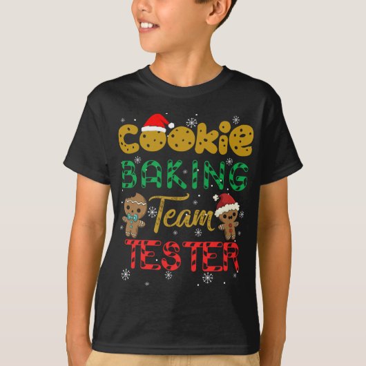 Cookie Baking Team Test Gingerbread Christmas T-Shirt (Vorderseite)