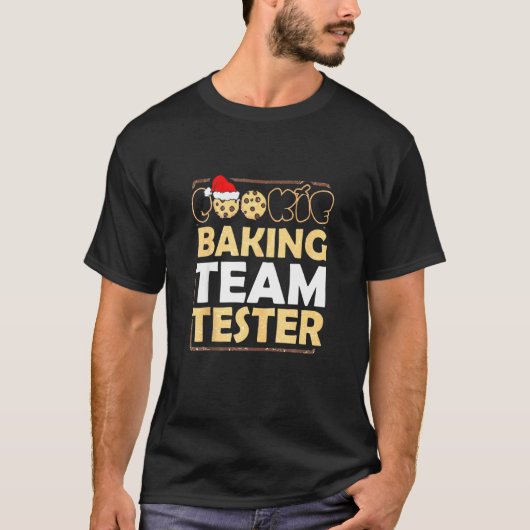 Cookie Baking Team Tester Holiday Fun Gingerbrei T-Shirt (Vorderseite)