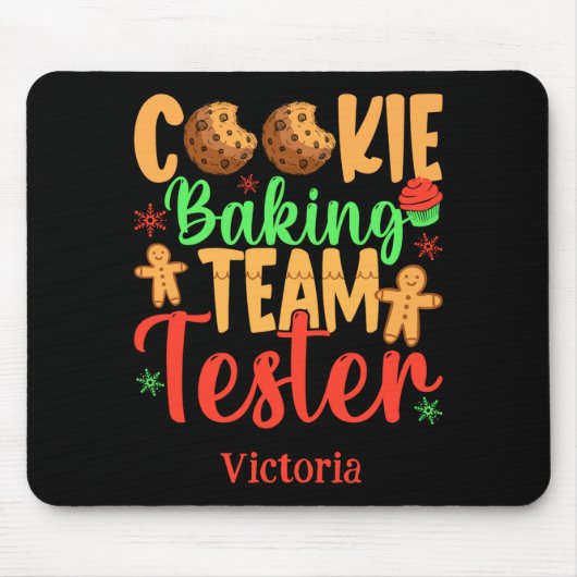 Cookie Baking Team Tester Name Holiday Toddler T S Mousepad (Vorne)