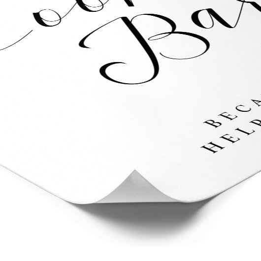 Cookie Bar Chic Brautparty oder Hochzeitszeichen Poster (Ecke)