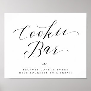 Cookie Bar Chic Brautparty oder Hochzeitszeichen Poster