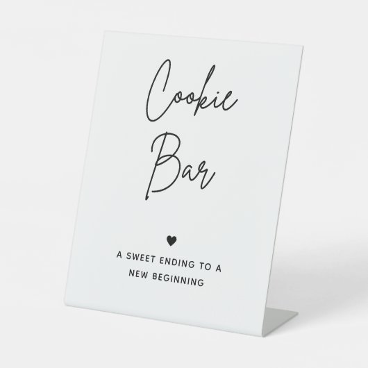 Cookie Bar Sign | Hochzeitskeks Sockelschild (Vorderseite)