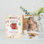 Cookie Birthday Foto Einladung (Stehend Vorderseite)