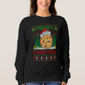 Cookie Biscuit Xmas Tree Ugly Santa Cookie Christ Sweatshirt (Vorderseite)