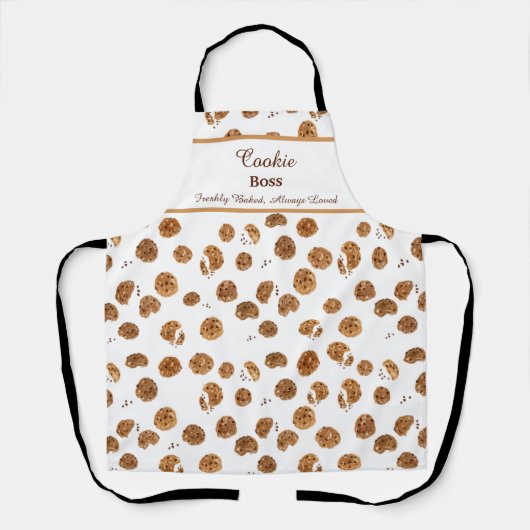 Cookie Boss Aquarell Chocolate Chip Cookies Schürze (Vorderseite)
