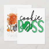 Cookie Boss Scout Girls Cookie Dealer Einladung (Vorne/Hinten)