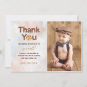 Cookie Boy Birthday Party Foto Dankeskarte (Vorderseite)