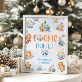 Cookie Buffet Blue Litman Weihnachten Geburtstag Poster