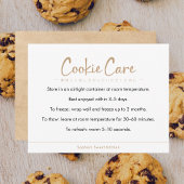 Cookie Care Instructions Kraft Simple Typography Dankeskarte