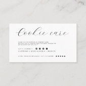 Cookie Care Minimalistisch Flat Dankeschön Karte (Rückseite)