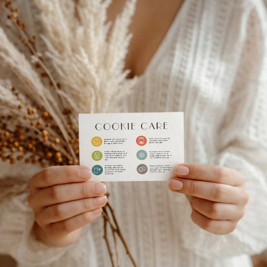 Cookie Care Minimalistisch Flat Dankeschön Karte