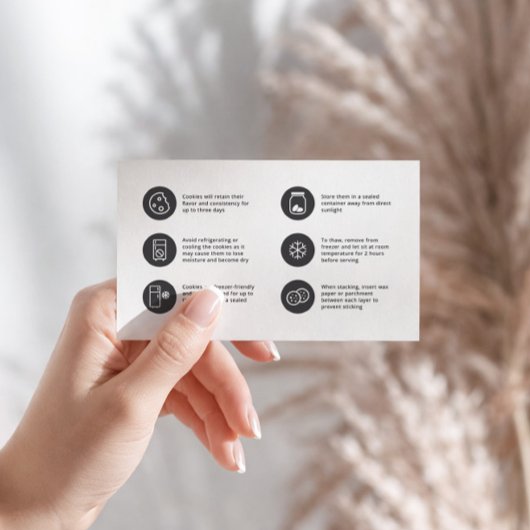 Cookie Care Minimalistisch Flat Dankeschön Karte