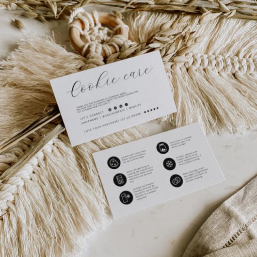 Cookie Care Minimalistisch Flat Dankeschön Karte