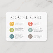 Cookie Care Minimalistisch Flat Dankeschön Karte (Vorderseite)