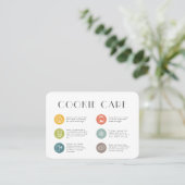 Cookie Care Minimalistisch Flat Dankeschön Karte (Stehend Vorderseite)