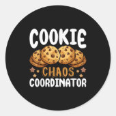Cookie Chaos-Koordinator Runder Aufkleber (Vorderseite)