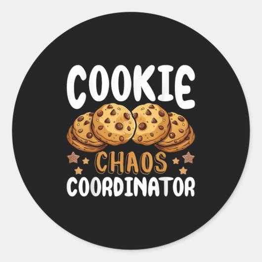 Cookie Chaos-Koordinator Runder Aufkleber (Vorderseite)